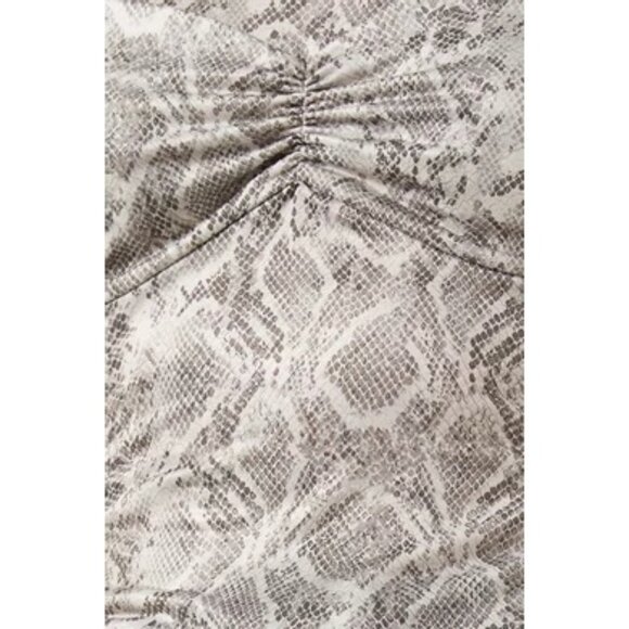 Good American Slinky Jersey Ruched Tank Top- Snakeskin Print, Size S NEW WITH TA - Picture 15 of 16